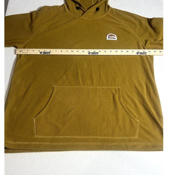 HOWLER BROS Men's Hoodie Palo Duro Fleece Mustard Yellow Pullover Long Sleeve XL - Picture 9 of 10